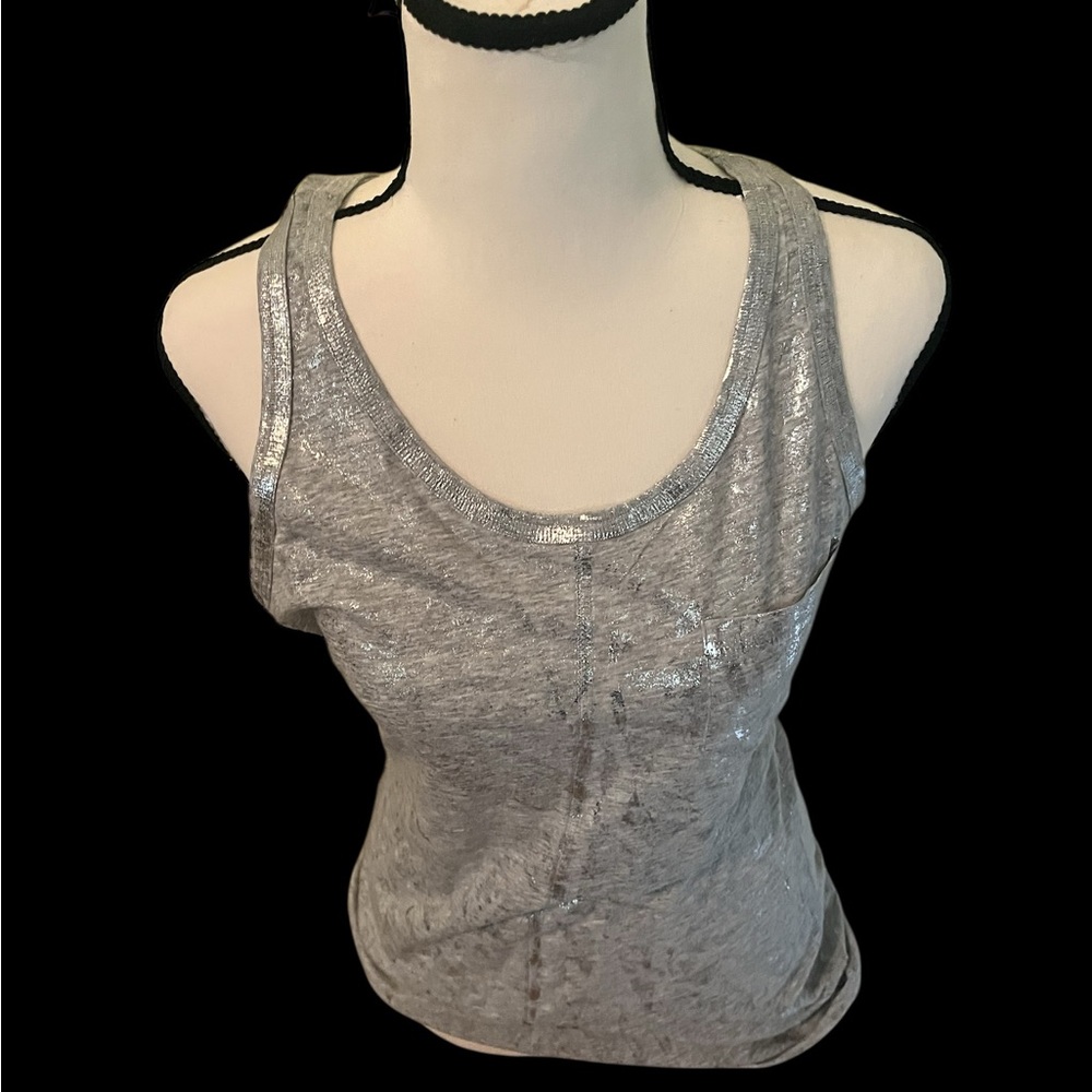 Silver metallic vintage OP Women's‎ Tank Top
